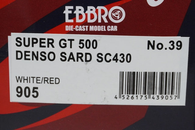 1:43 EBBRO 43905 Lexus DENSO SARD SC430 Super GT500 #39