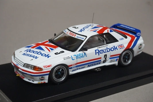 1:43 HPI 8608 Nissan Leabook Skyline GT-R JTC Tsukuba 1991 #3 model car