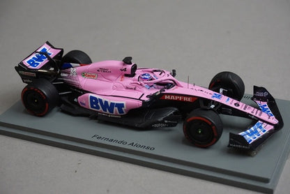1:43 SPARK S8522 Alpine A522 BWT F1 Team Bahrain GP 2022 #14 Fernando Alonso model car