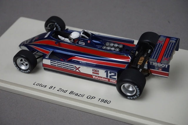 1:43 SPARK S4286 Lotus 81 Brazilian GP 2nd 1980 #12 E. De. Angelis
