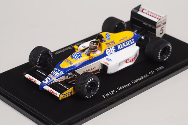 1:43 SPARK S4322 Williams FW12C T.Bootzen Canada GP Winner #5