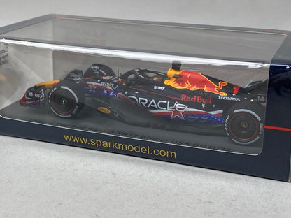 1:43 SPARK S8915 Oracle Red Bull Racing RB19 Winner USA GP 2023 #1 Max Verstappen