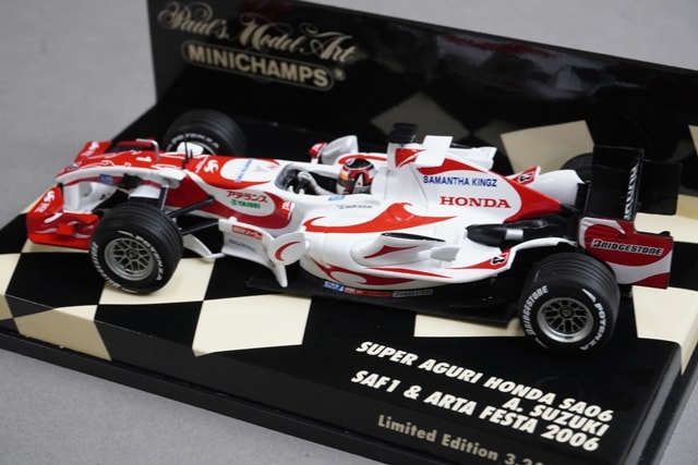 1:43 MINICHAMPS 400060224 Super Honda SA06 SAF1 & ARTA FESTA '6 #1 Aguri Suzuki