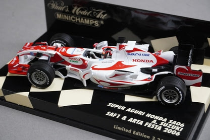 1:43 MINICHAMPS 400060224 Super Honda SA06 SAF1 & ARTA FESTA '6 #1 Aguri Suzuki
