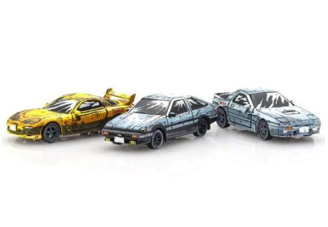 K07057AA Kyosho 1:64 Initial D Manga-style Painted Set of 3