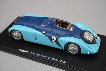 1:43 SPARK 43LM37 Bugatti 57 G LM Winner 1937 #2 model car