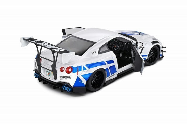 S1805816 SOLIDO 1:18 Nissan GT-R R35 LB WORKS Paul Tribute 2024 White/Blue model car