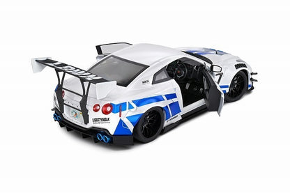 S1805816 SOLIDO 1:18 Nissan GT-R R35 LB WORKS Paul Tribute 2024 White/Blue model car