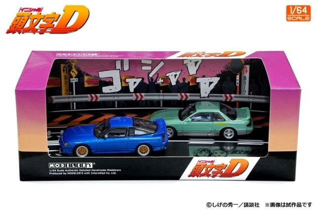 [ Pre-order ] MD64220 Modeler's 1:64 Initial D Set Vol.20 Mako Sayuki Sileighty & Ikeya Koichiro Sylvia (S13)