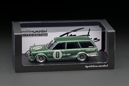 [ Pre-order ] IG3148 ignition model 1:18 Nissan Datsun Bluebird (510) Wagon Green Metallic With Mr.Jun Imai