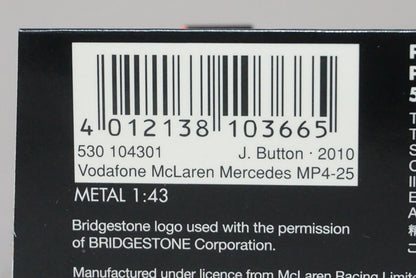 1:43 MINICHAMPS 530104301 Vodafone McLaren Mercedes MP4-25 2010 #1 J. model car