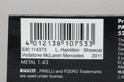 1:43 MINICHAMPS 530114373 Vodafone McLaren Mercedes Show Car 2011 #3 L. Hamilton