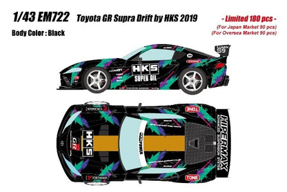 EM722 Make Up EIDOLON 1:43 Toyota GR Supra Drift by HKS 2019