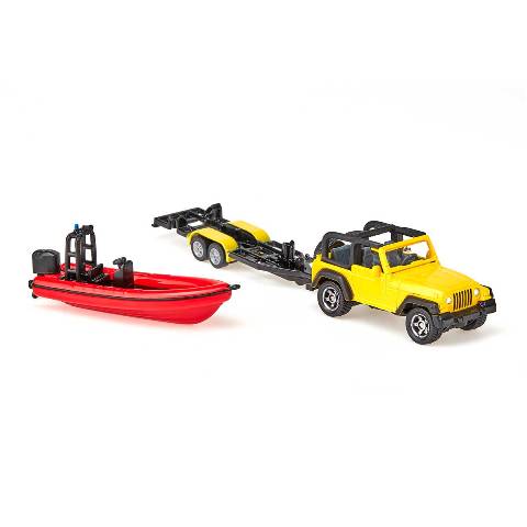 SK1658 SIKU Jeep Wrangler with Boat