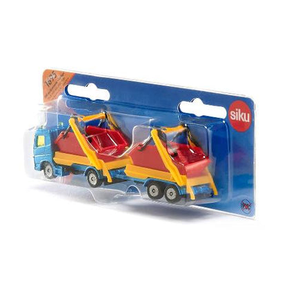 SK1695 SIKU HGV with skip and trailer