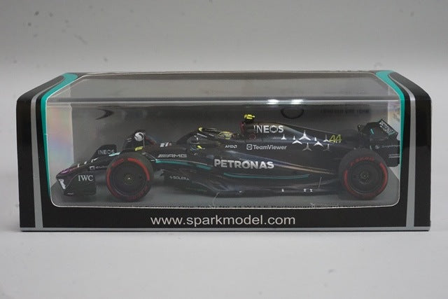 1:43 SPARK S8590 Mercedes-AMG Petronas F1 Team W14 E-Performance British GP 3rd 2023 #44 L. Hamilton model car