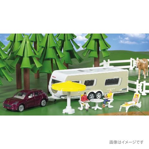 SK2542 SIKU 1:55 Porsche Macan with Caravan
