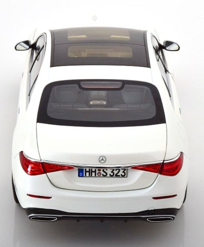 [ Pre-order ] 183801 NOREV 1:18 Scale Mercedes S-Class AMG-Line 2021 White Metallic MODELISSIMO Custom Order