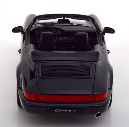[ Pre-order ] 187332 NOREV 1:18 Scale Porsche 911 (964) Carrera 4 1990 Cabrio Black Metallic (Modellissimo Custom Order)