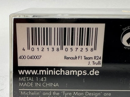 1:43 MINICHAMPS 400040007 Renault F1 Team R24 #7 J. Trulli model car