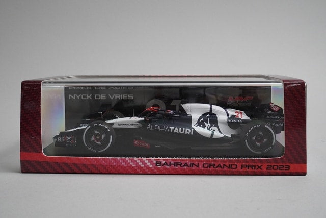 1:43 Spark SCS238 Scuderia AlphaTauri AT04 Gulf Air Bahrain GP 2023 #21 model car