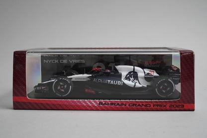 1:43 Spark SCS238 Scuderia AlphaTauri AT04 Gulf Air Bahrain GP 2023 #21 model car