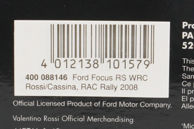 1:43 MINICHAMPS 400088146 Ford Focus RS WRC 'STOBART' RAC Rally 2008 #46 model car