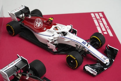 1:43 MINICHAMPS 447180916 AlfaRomeo Sauber F1 C37 Ferrari 2018 #9 #16 2cars set model cars