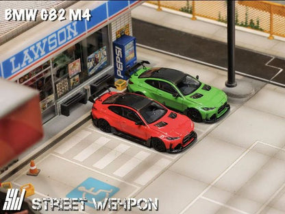 SW Street Weapon 1:64 BMW G82 M4 Wide-Body Modified Car in Irish Green