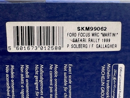 1:43 VITESSE SKM99062 Ford Focus WRC Martini SAFARI Rally 1999 #8 P. Solberg F. Gallagher model car