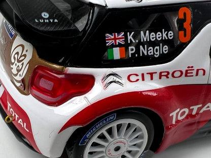 1:43 Spark S3788 Citroen DS3 WRC MONTE CARLO Rally 2014 #3 K. Meek P. Nagel model car