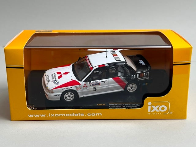 1:43 ixo KBI034 Mitsubishi Galant VR-4 RAC Rally 1988 #5 A. Vatanen B. Berglund model car