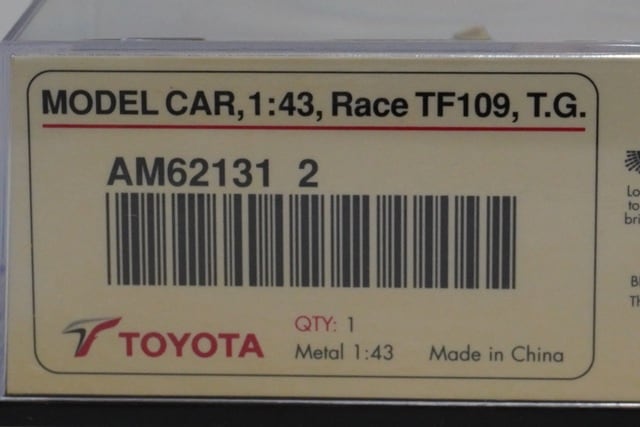 1:43 MINICHAMPS AM621312 Panasonic Toyota Racing TF109 #10 T.Glock model car