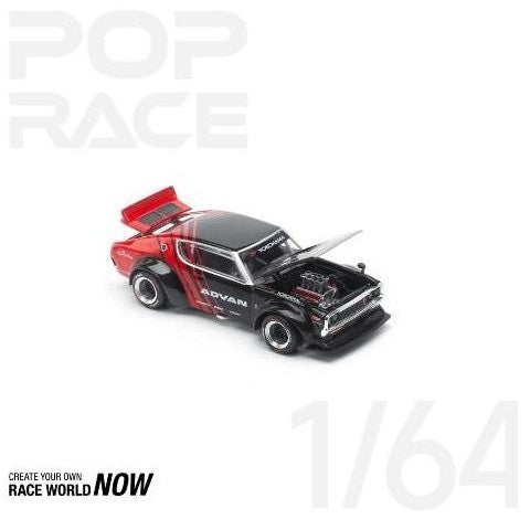 PR640199 POP RACE 1:64 Nissan Skyline Kenmeri KPGC110 SKYLINE GT-R DRIFT ADVAN model car