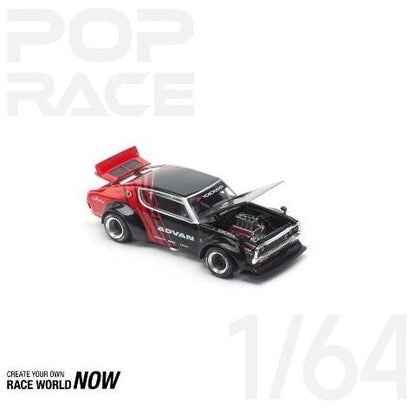 PR640199 POP RACE 1:64 Nissan Skyline Kenmeri KPGC110 SKYLINE GT-R DRIFT ADVAN model car
