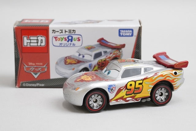 Tomica Cars Toys R Us Original Lightning McQueen Silver Racer Type model car