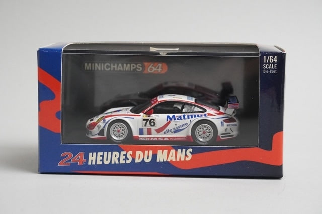 1:64 MINICHAMPS 640076776 Porsche 911 GT3 RSR Le Mans 2007 #76 model car