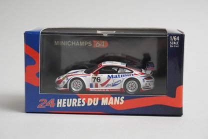1:64 MINICHAMPS 640076776 Porsche 911 GT3 RSR Le Mans 2007 #76 model car