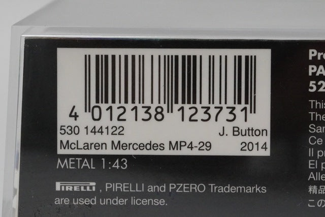 1:43 MINICHAMPS 530144122 McLaren Mercedes MP4-29 Preseason 2014 #22 model car