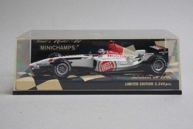 1:43 MINICHAMPS 400030116 BAR Honda 005 Japanese GP 2003 #16 model car