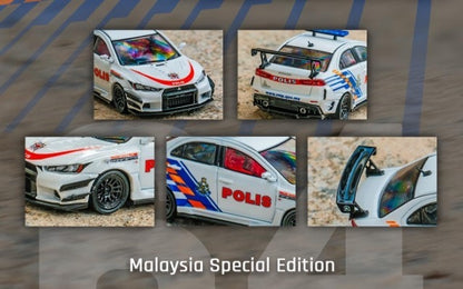 CM64-EVOX-15 CM-MODEL 1:64 Mitsubishi Lancer Evo X Malaysian Police Car model car
