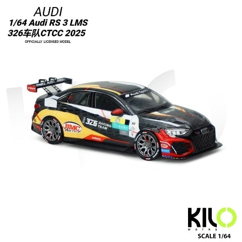 [ Pre-order ] KLW0024-4 KILOworks 1:64 Audi RS 3 LMS 326 Team CTCC 2025