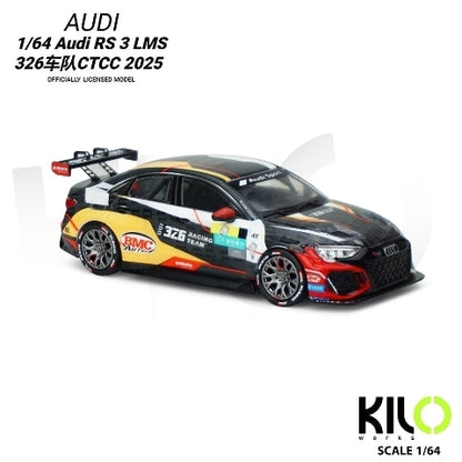 [ Pre-order ] KLW0024-4 KILOworks 1:64 Audi RS 3 LMS 326 Team CTCC 2025