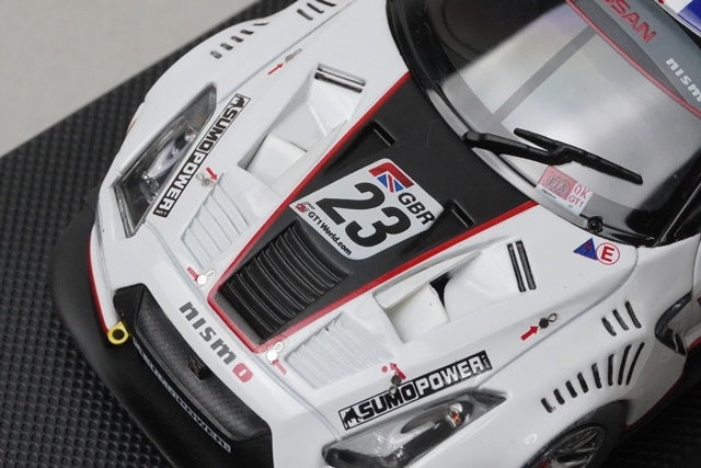 1:43 EBBRO 44383 Nissan GT-R GT1 Sumo Power GT 2010 #23 White Black model car