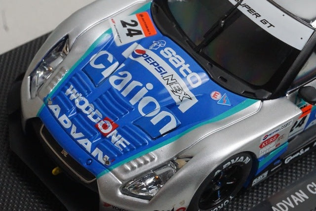 1:43 EBBRO 44046 Nissan Wood One Advan Clarion GT-R Super GT500 2008 #24