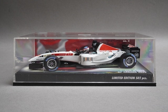 1:43 MINICHAMPS 400050074C BAR Honda Canadian GP 2005 #4 Takuma Sato Promo