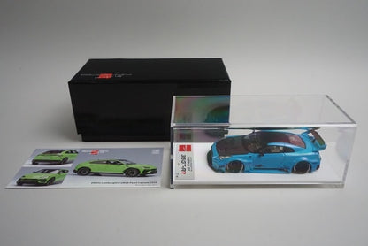 1:43 Make Up EIDOLON LB012D Nissan LBWK LB-Silhouette Works GT 35GT-RR Miami Blue