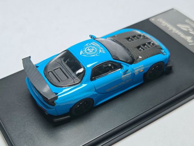 [ Pre-order ] MC640012G MC Model Collect 1:64 Mazda RX-7 (FD3S) Carbon Fiber Hood, Blue