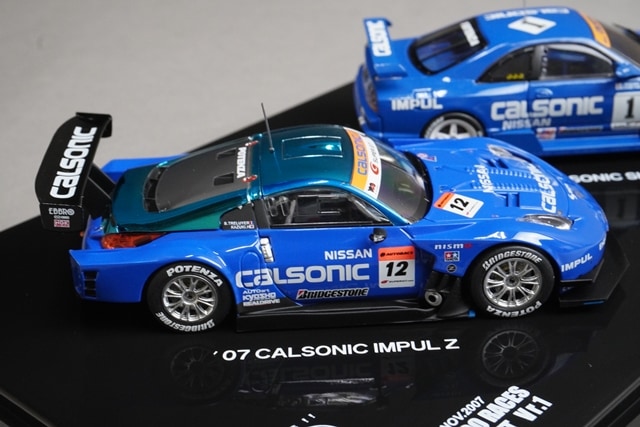 1:43 EBBRO Fuji Speedway Nissan Calsonic THANKS 100th Race Anniversary Special Set of 2 #12 #1 model car