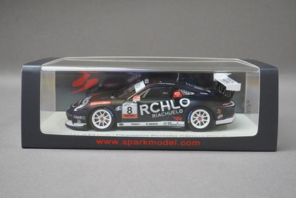 1:43 SPARK S8502 Porsche 911 GT3 Carrera Cup Brazil Champion 2018 #8 model car